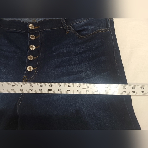 KanCan Estilo High Rise Button Fly Skinny Light Distressing Denim Jean Size 3XL - Picture 9 of 12